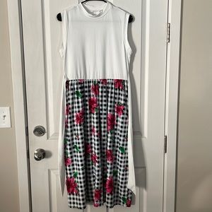 Gingham and White Dress